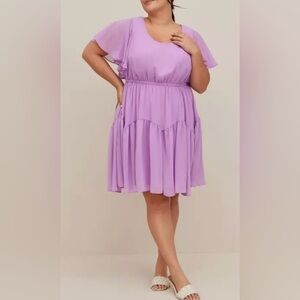 Torrid Lilac Chiffon Dress
